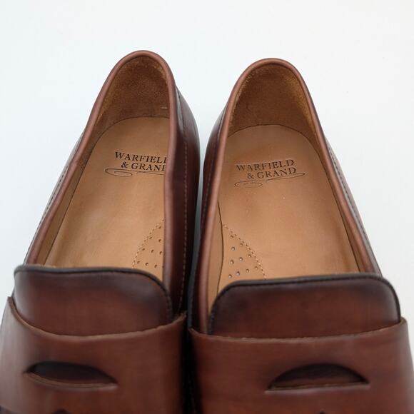 Warfield & Grand Carmel Apron Toe Derby Shoes Men's Brown Size US10 EU43 - Picture 13 of 13
